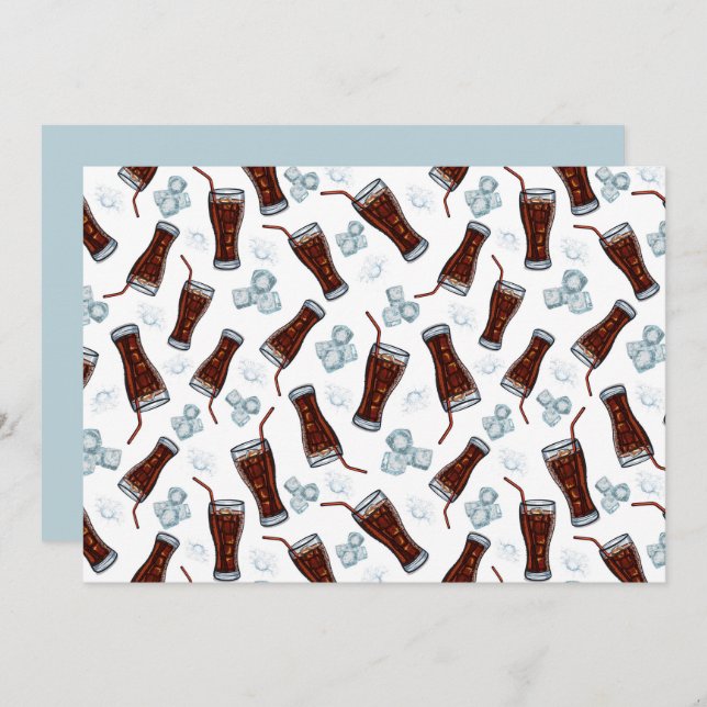 Unique Cola Note Card Mitteilungskarte (Vorne/Hinten)