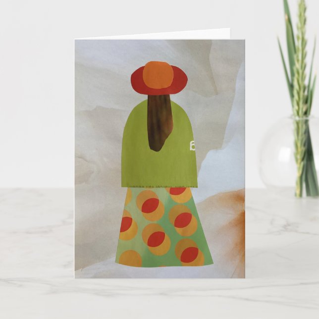 Unique Collage Earth Mama Maggie Blank Karte (Vorderseite)