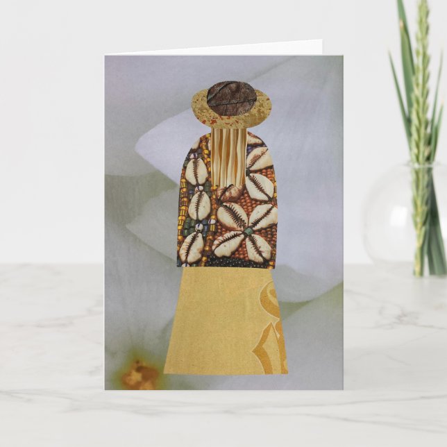 Unique Collage Earth Mama Michelle Blank Karte (Vorderseite)