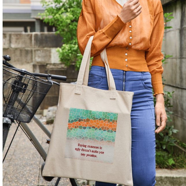 Unique Colorful Triangle Pattern & Quotes (Unique Colorful Triangle Pattern & Quotes Tote Bag)