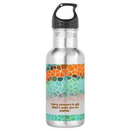 Unique Colorful Triangle Pattern & Quotes Edelstahlflasche