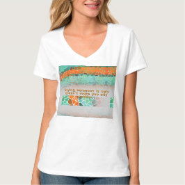 Unique Colorful Triangle Pattern & Quotes T-Shirt