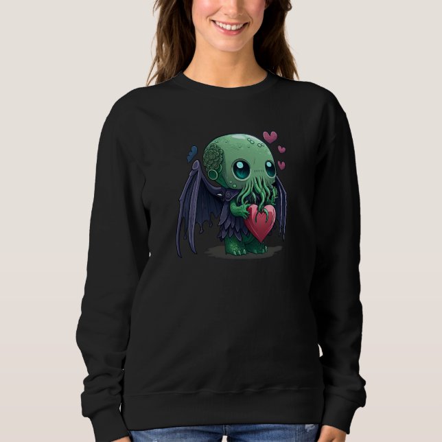 Unique Cute Cthulhu Valentines Day  3 Sweatshirt (Vorderseite)