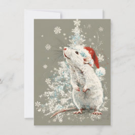 Unique Cute Rat Christmas Cards Feiertagskarte