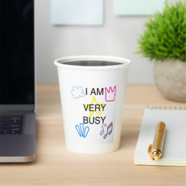 Unique Designs Iam Very Busy Pappbecher