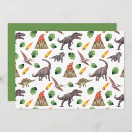 Unique Dinosaur Note Card Mitteilungskarte