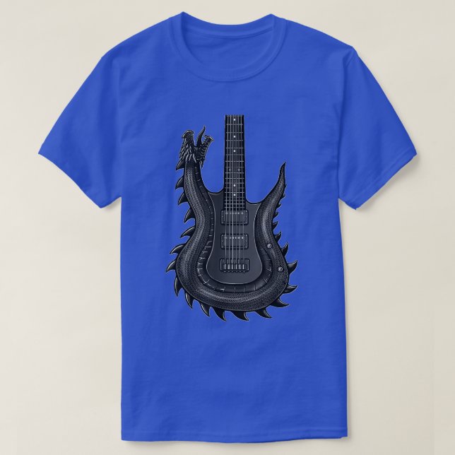 Unique Dragon Guitar  For Men  Rock N Roll Band Mu T-Shirt (Design vorne)