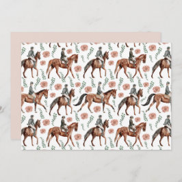 Unique Equestrian Note Card Mitteilungskarte