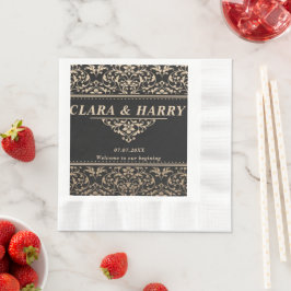 Unique fancy minimalist boho modern wedding serviette