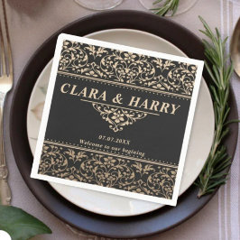 Unique fancy minimalist boho modern wedding serviette