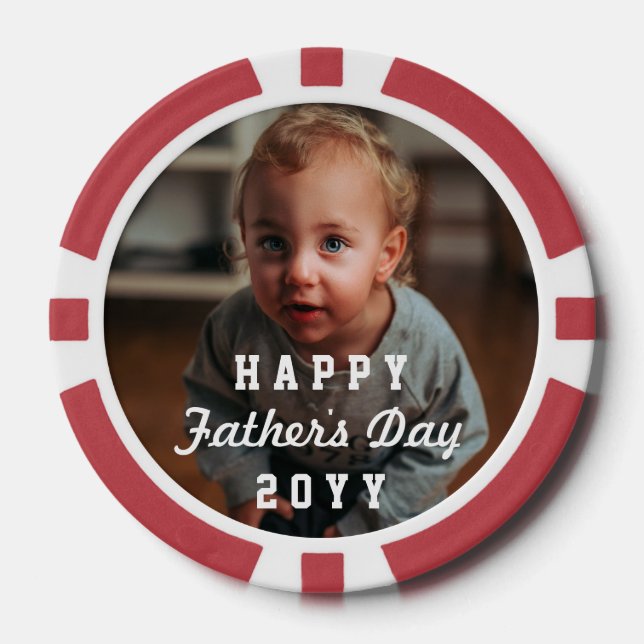 Unique Father's Day Gifts Custom Photo Pokerchips (Vorderseite)