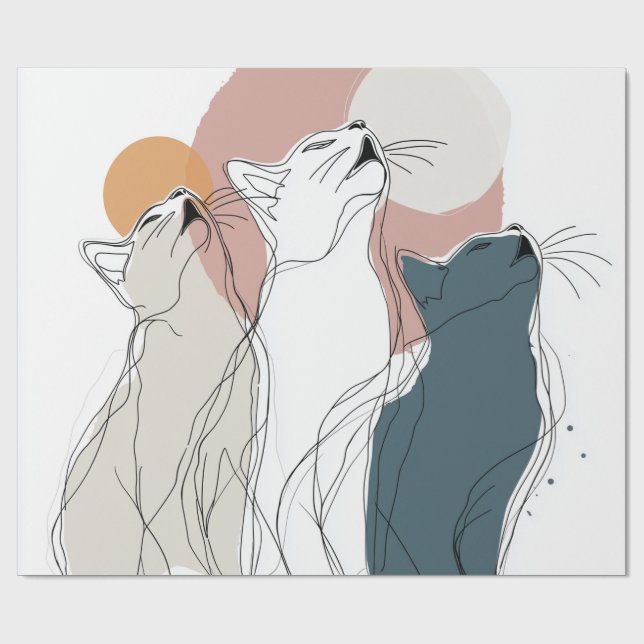 Unique Forest Animal All-Occasion Gift Wrap Geschenkpapier (Flach)