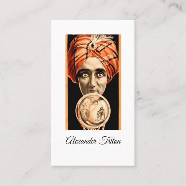 Unique Fortune Teller Crystal Ball Telefonnummerkarte (Vorderseite)