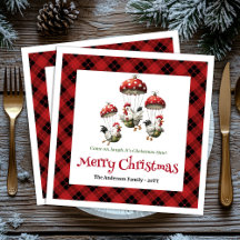 Unique Funny Chickens Editable Custom Name Holiday