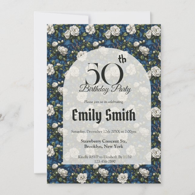 Unique Gardenias Accent 20Th Birthday Einladung (Vorderseite)