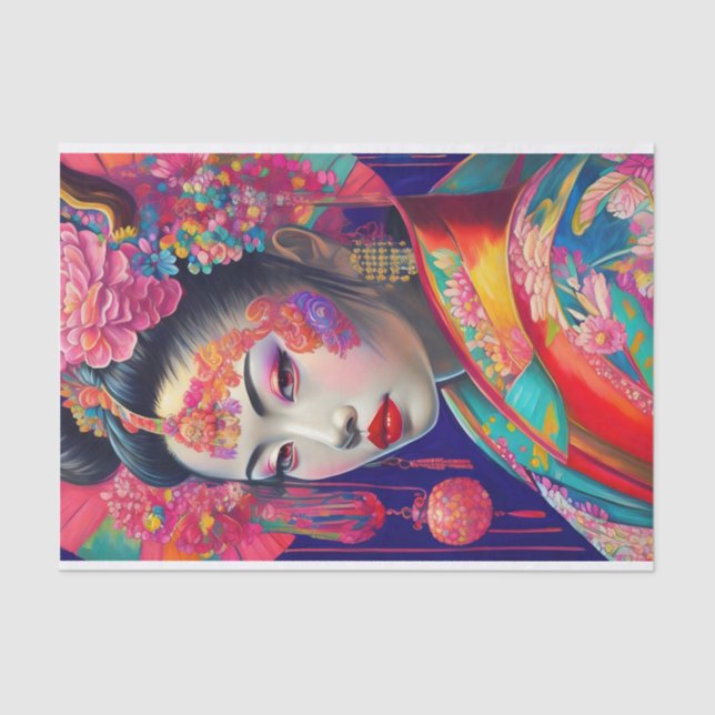 Unique Geisha Tissue Paper Seidenpapier (Vorderseite)
