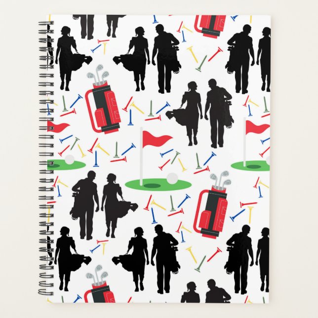 Unique Golf Couple Planner Journal Planer (Vorderseite)