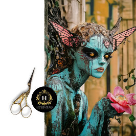 Unique Gothic Paris Gargoyle Decoupage Seidenpapier