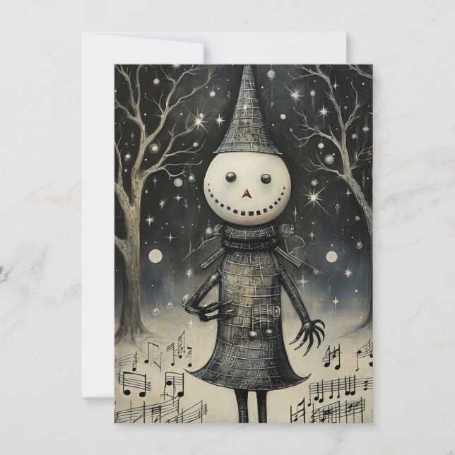 Unique Hand Drawn Christmas Cards Feiertagskarte (Vorderseite)