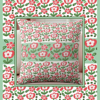 Unique Holiday Flower Pattern Kissen