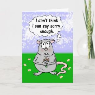 Unique I’m Sorry Apology Mouse Flowers Card Karte