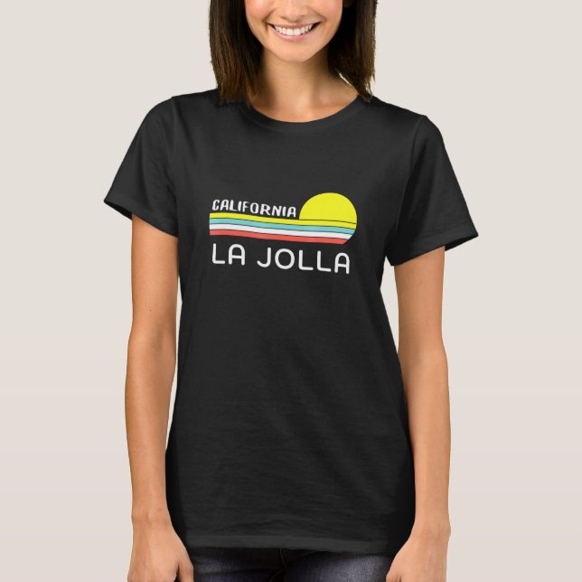 Unique La Jolla California Retro Sunset Grafische  T-Shirt (Vorderseite)