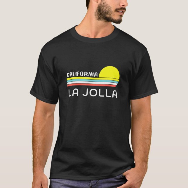 Unique La Jolla California Retro Sunset Grafische  T-Shirt (Vorderseite)