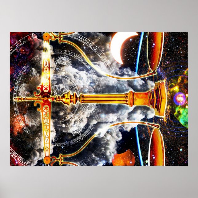 Unique Libra Zodiac Wall Art | Perfekte Geschenkid Poster (Vorne)