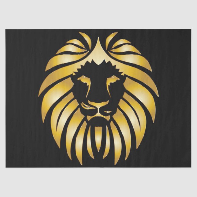 Unique Metal Lions Head Design Decoupage Seidenpapier (Vorderseite)