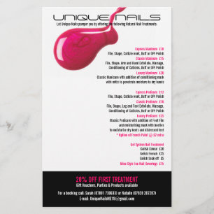 Unique Nails Salon Flyer