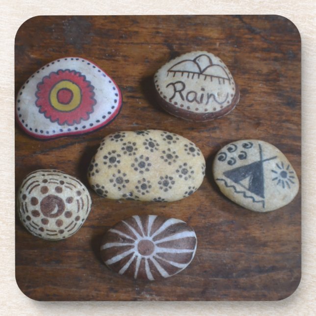 Unique Native American Folk Symbols Untersetzer (Vorderseite)