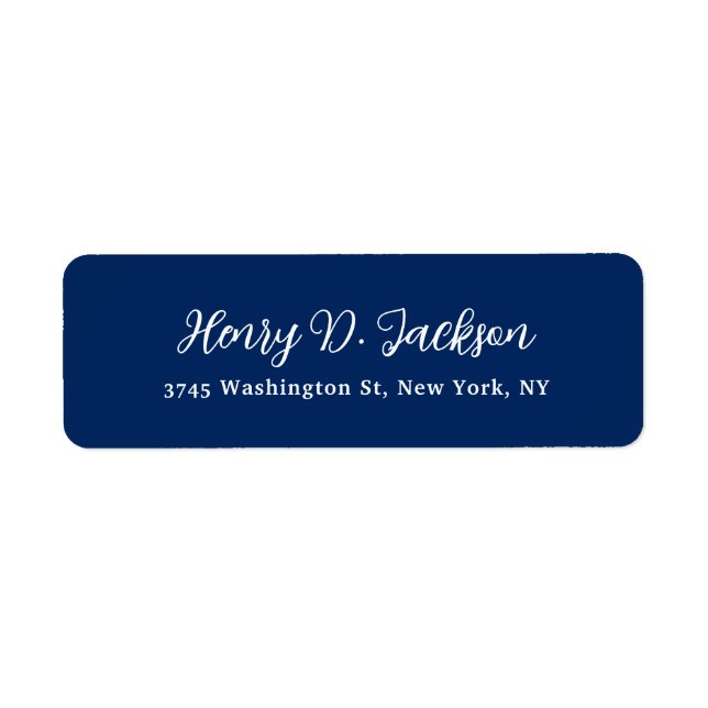 Unique Navy Blue Classical Handwriting Plain (Vorne)