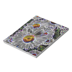 Unique Neon Daisies Notizblock