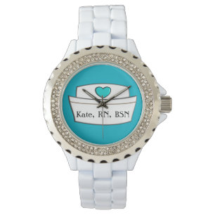 Unique Nurse Watch Nurse Cap Design RN BSN #7 Armbanduhr