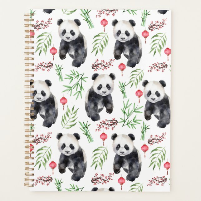 Unique Pandas Planner Journal Planer (Vorderseite)