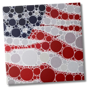 Unique Patriotic American Flag Fliese