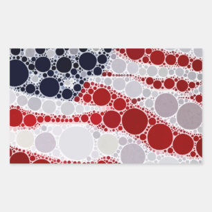 Unique Patriotic American Flag Rechteckiger Aufkleber