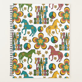 Unique Peace Love Horses Planner Journal Planer
