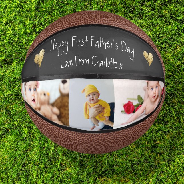 Unique Personalized First Fathers Day Mini Basketball (Von Creator hochgeladen)