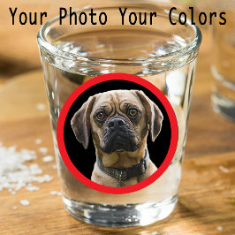 Unique Personalized First Pet Dog Lover Photo Gift Schnapsglas
