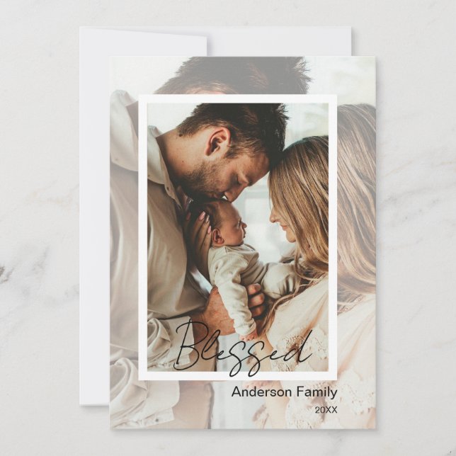 Unique Photo on Photo Tabletop Plaque  Easel Ankündigung (Vorderseite)