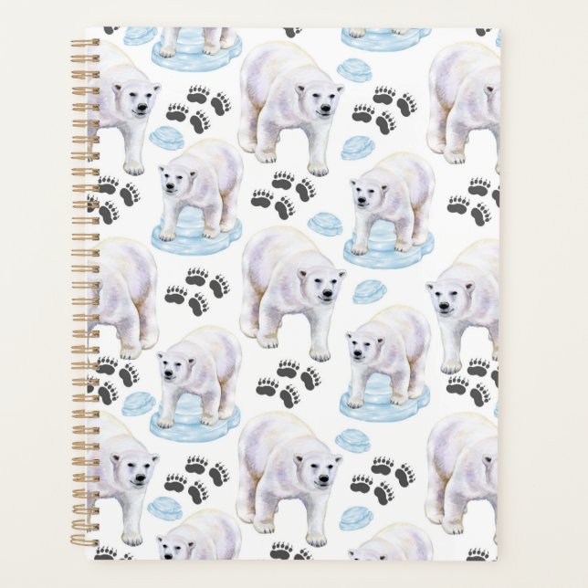 Unique Polar Bears Planner Journal Planer (Vorderseite)