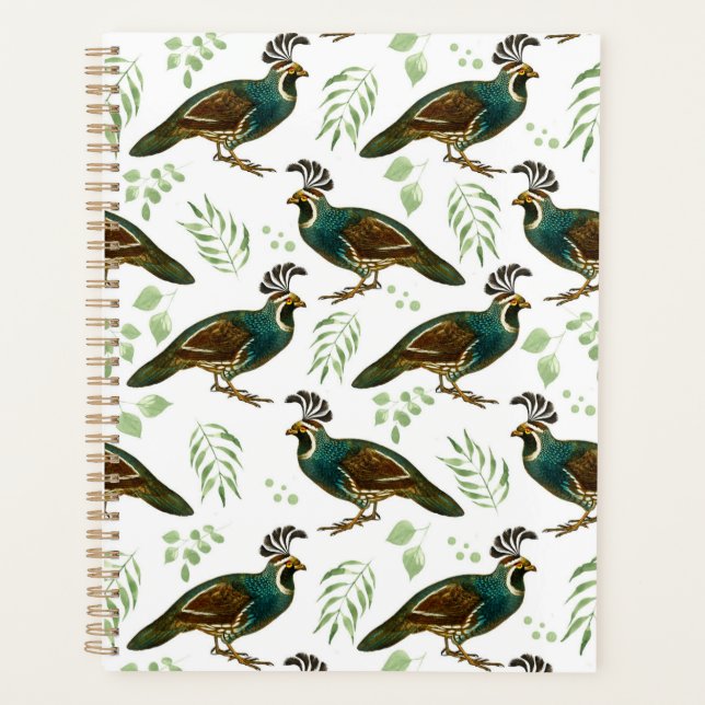 Unique Quails Planner Journal Planer (Vorderseite)