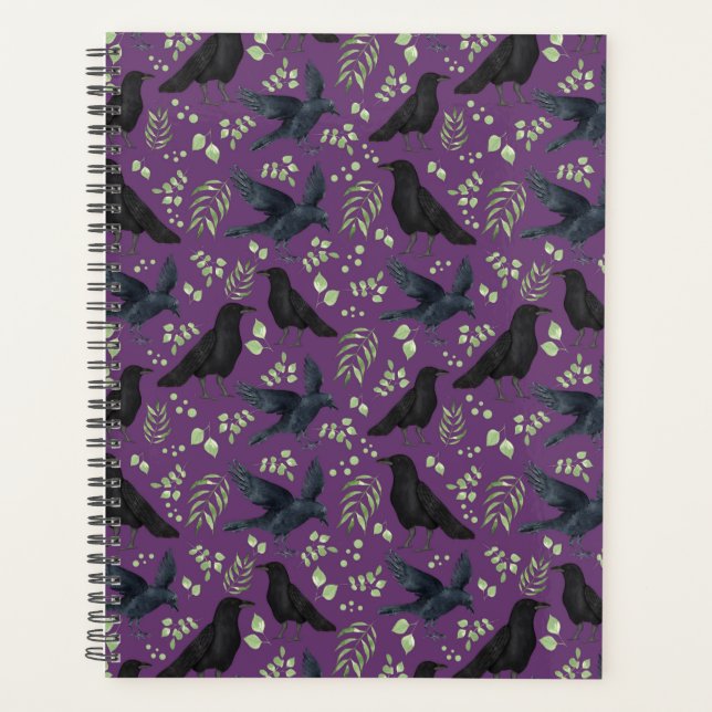 Unique Ravens Planner Journal in Purple Planer (Vorderseite)