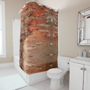Unique Red Birch Barks Indianerstamm Muster Duschvorhang