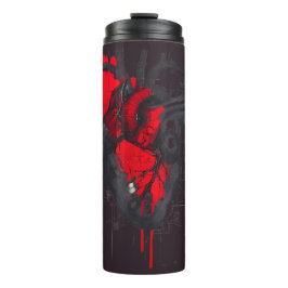 Unique Red Splatter Human Heart Thermal Tumbler Thermosbecher
