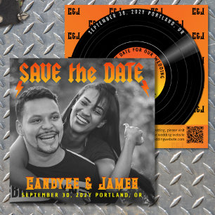 Unique Rock Metal Music Vinyl Record Album Cover Save The Date