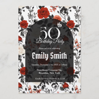 Unique Rose Charm Mom’S Birthday Einladung