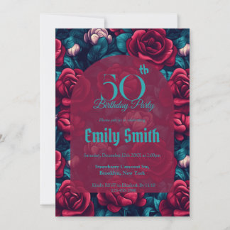 Unique Rose Fantasy Romantic Party Einladung