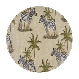 Unique Safari Zebras & Palm Trees Schneidebrett